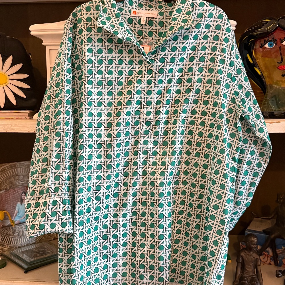 Jude Connally XXL cricket top tunic petite rattan jade green nwt - Picture 7 of 9